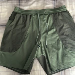Green Lululemon shorts